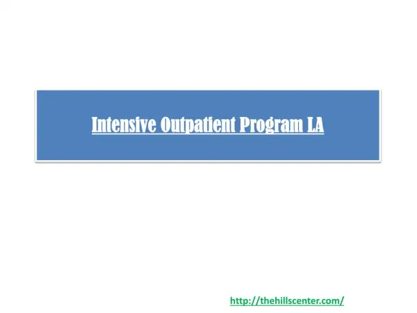 Intensive Outpatient Program LA