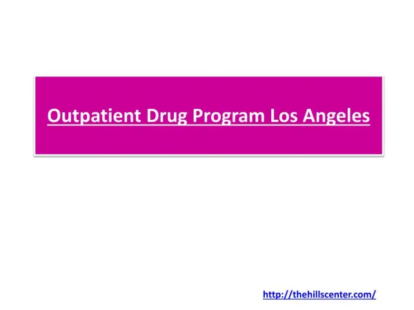 Outpatient Drug Program Los Angeles