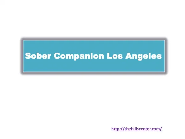 Sober Companion Los Angeles