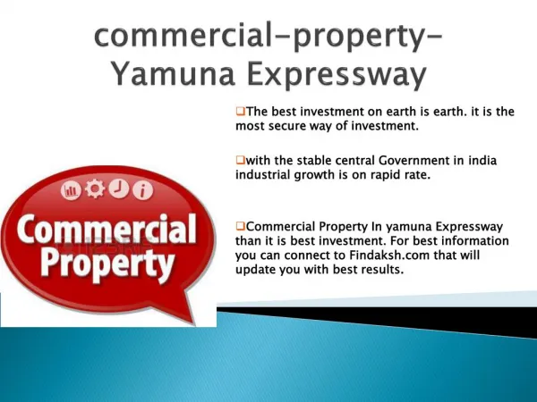 Commercial Property In Yamuna Expressway is perfect Location
