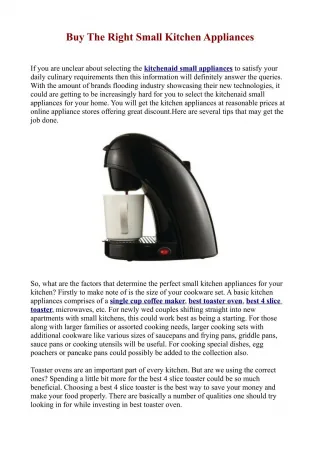 single cup coffee maker - slide 1