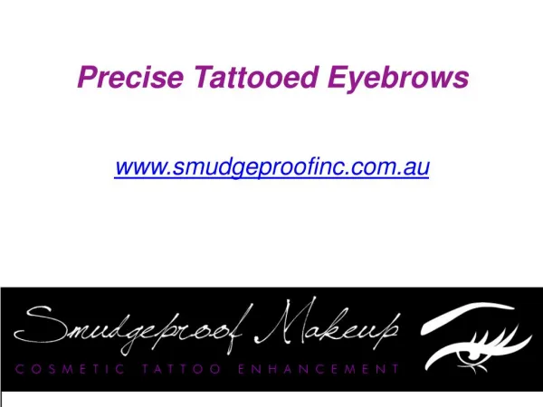Precise Tattooed Eyebrows - www.smudgeproofinc.com.au