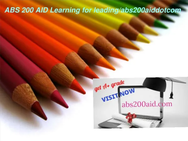 ABS 200 AID Learning for leading/abs200aiddotcom