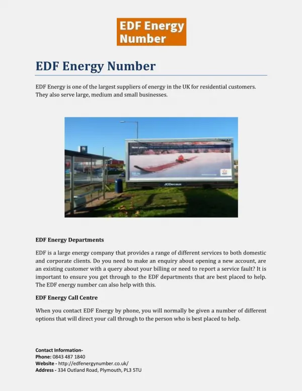 EDF Energy Number