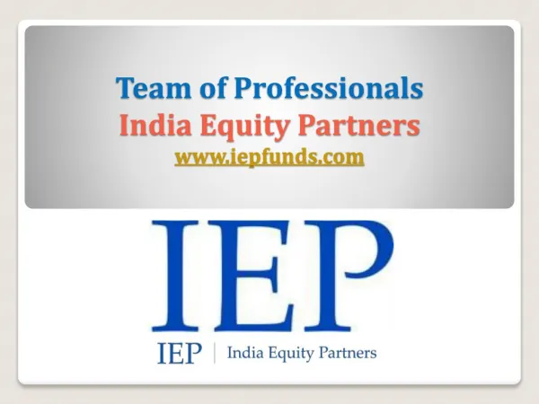 India equity partners - Team of professionals