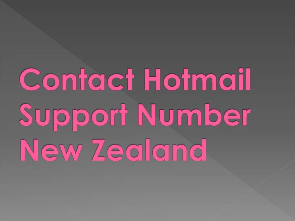 contact hotmail support number new zealand