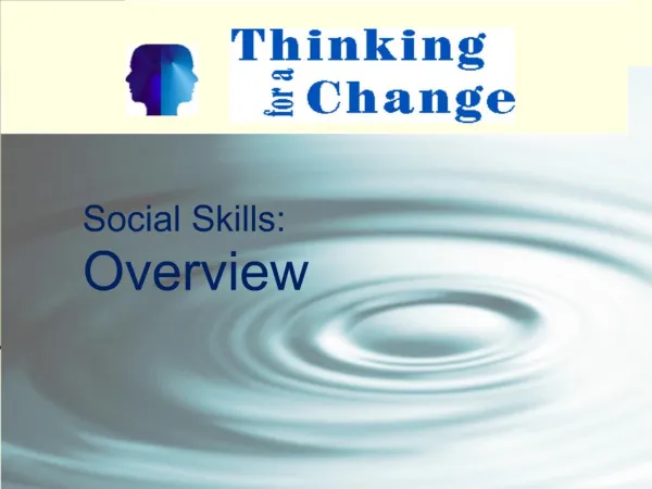 Social Skills: Overview