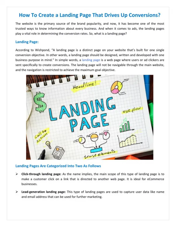 How To Create a Landing Page That Drives Up Conversions?