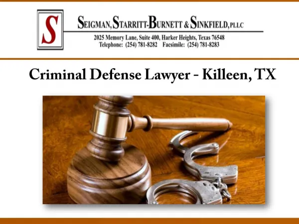 Criminal Defense Lawyer - Killeen, TX