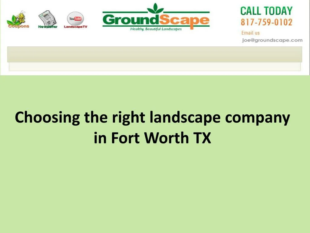 choosing the right landscape company in fort worth tx