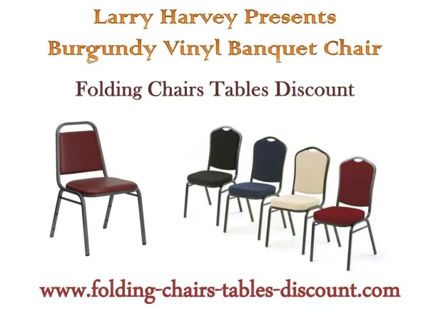 Larry Harvey Presents Burgundy Vinyl Banquet Chair