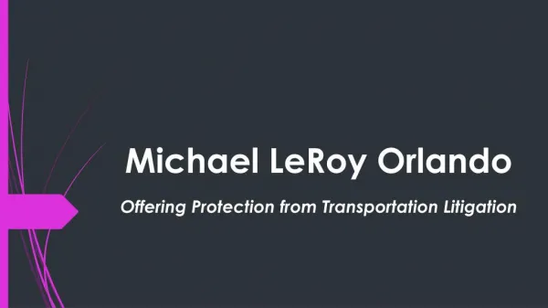 Michael LeRoy - Offering Protection from Transportation Litigation