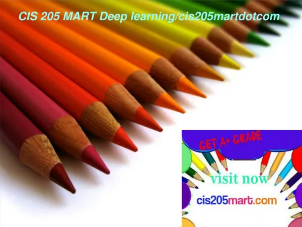 CIS 205 MART Deep learning/cis205martdotcom