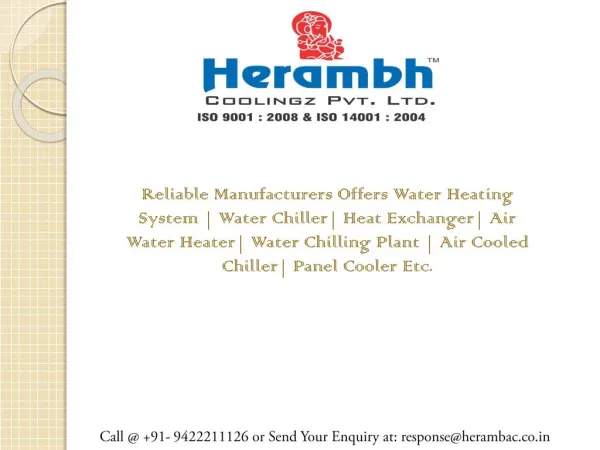 Water Chillers Manufacturers in Aurangabad