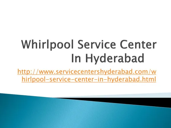 Whirlpool Service Center in Hyderabad | 040-24547649