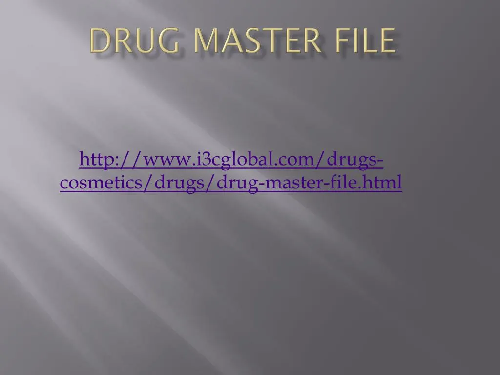 drug master file