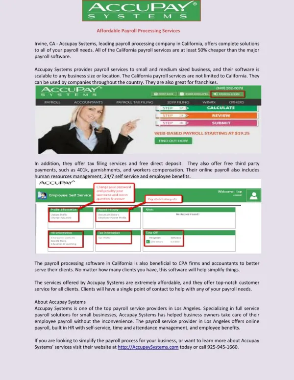Affordable Payroll Processing Services