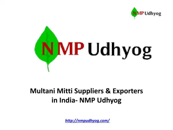 Multani Mitti Suppliers & Exporters in India- NMP Udhyog