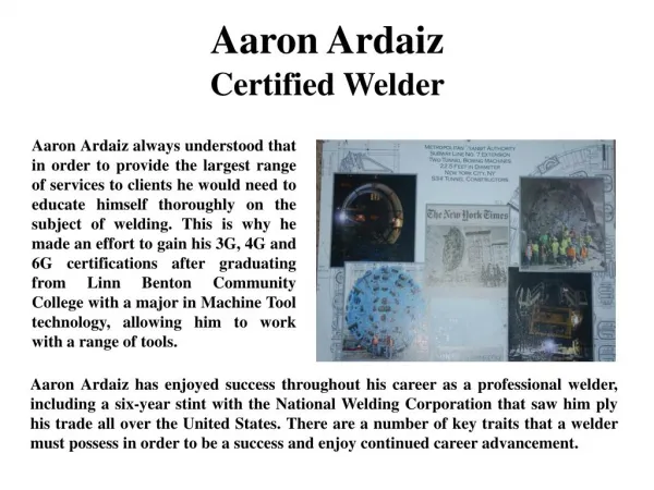 Aaron Ardaiz Certified Welder