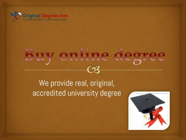 Buy online degree