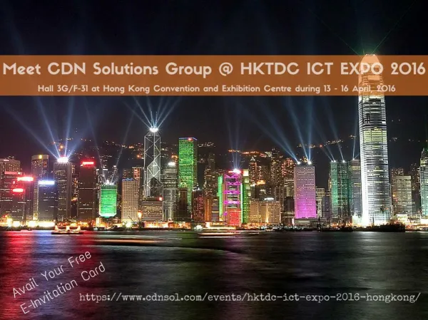 Innovative IT Solutions and Services at HKTDC ICT EXPO 2016 Hong Kong