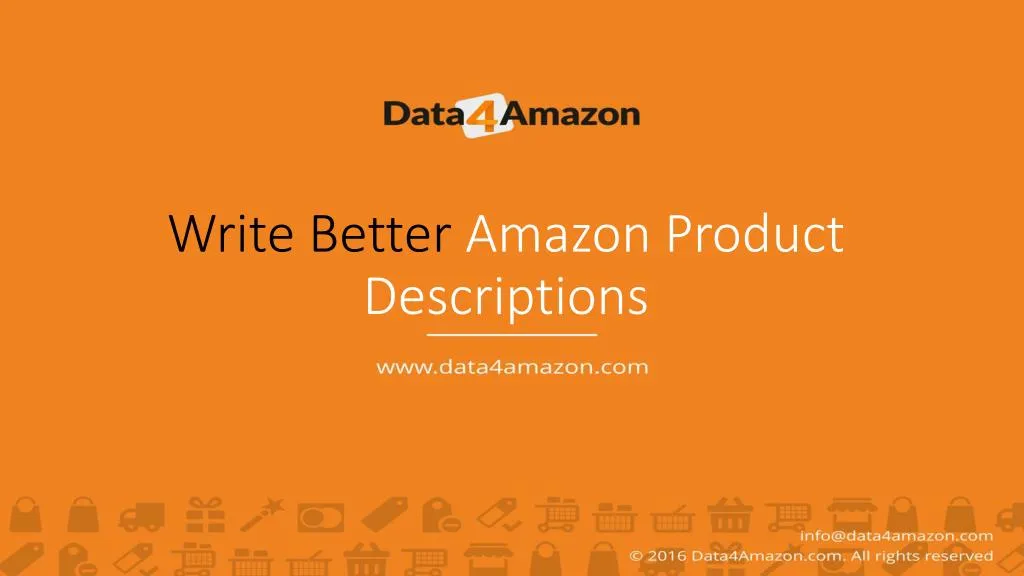 write better amazon product descriptions