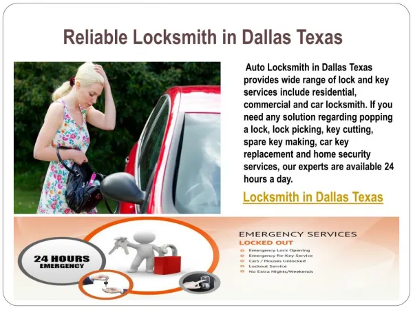 Reliable Locksmith in Dallas Texas