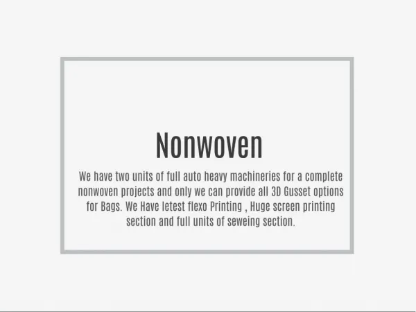 Nonwoven