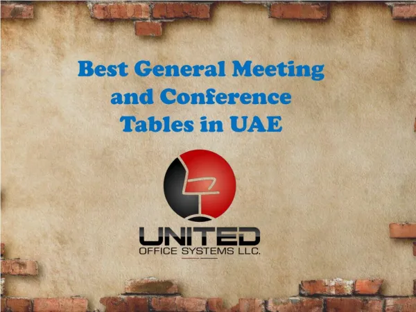 Best General Meeting and Conference Tables in UAE