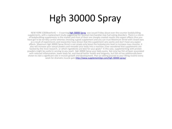 Hgh 30000 Spray your supplements being offered