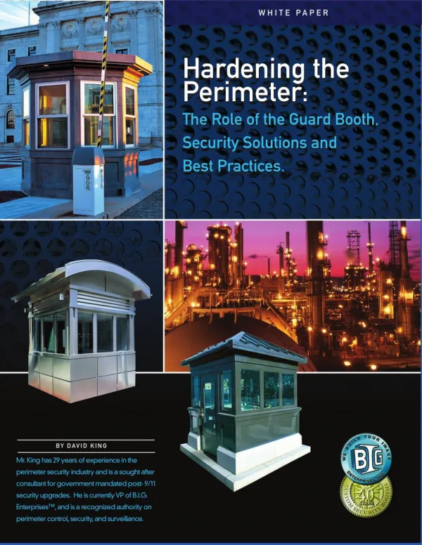 Hardening the Perimeter: The Role of the Guard Booth, Security Solutions and Best Practices