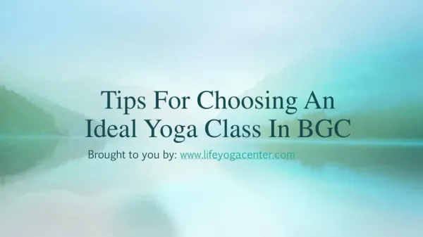 Tips For Choosing An Ideal Yoga Class In BGC
