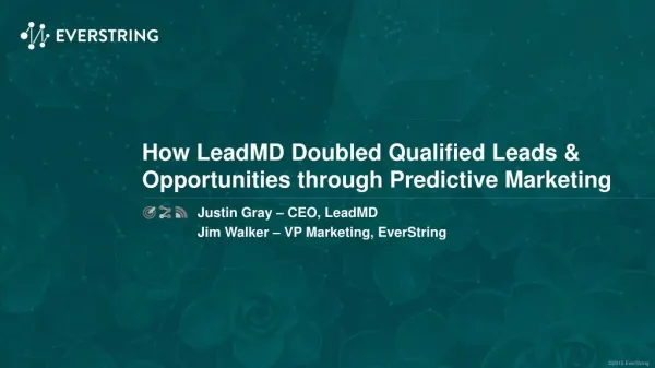 How LeadMD Doubled Qualified Leads & Opportunities Using Predictive Marketing