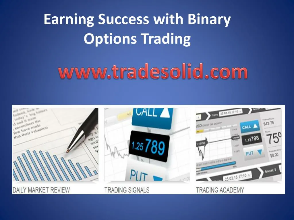earning success with binary options trading