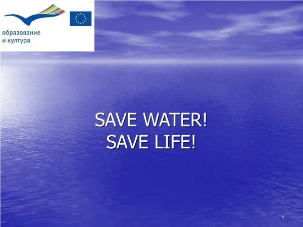 Save Water, Save Life and Save the World