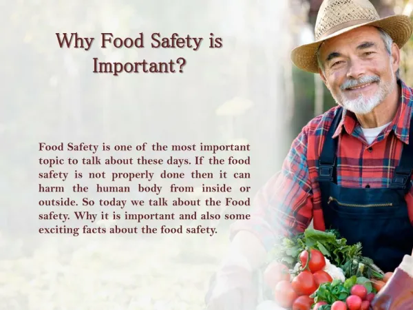 Why food safety is important?