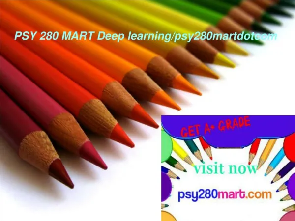 PSY 280 MART Deep learning/psy280martdotcom