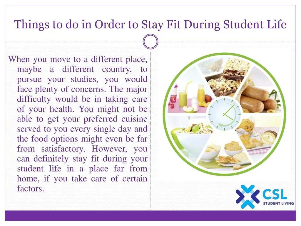 things to do in order to stay fit during student life