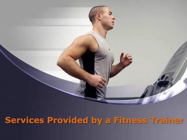 Services Provided by a Fitness Trainer