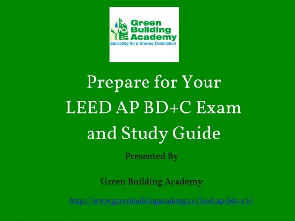 LEED AP BD C Exam Preparation and Study Guide
