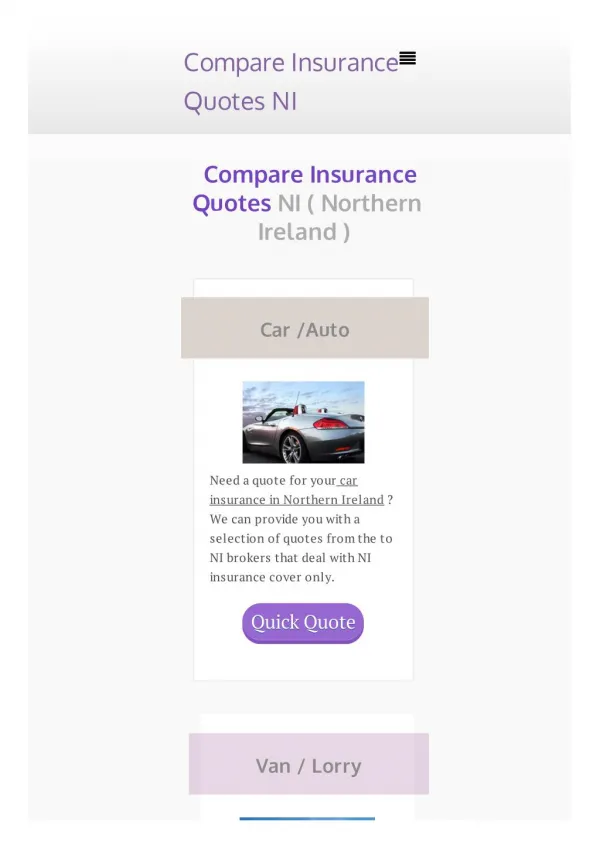 Insurance Quotes NI