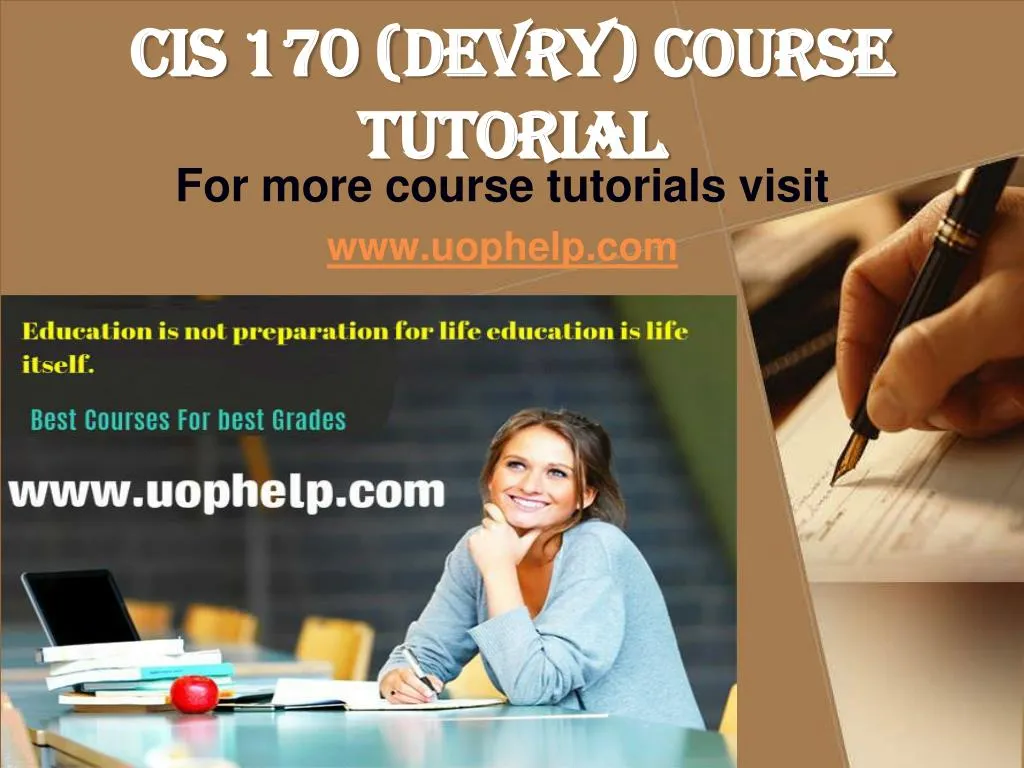 cis 170 devry course tutorial