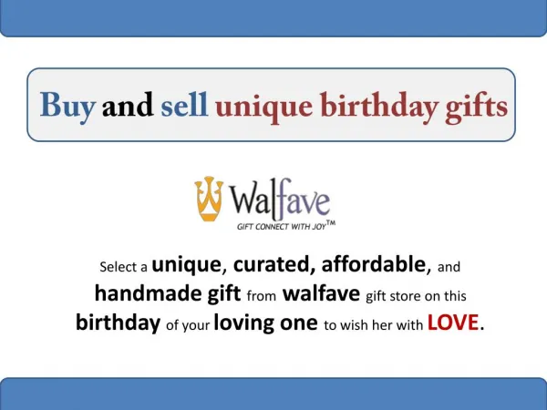 Buy and sell unique birthday gifts for her – Walfave