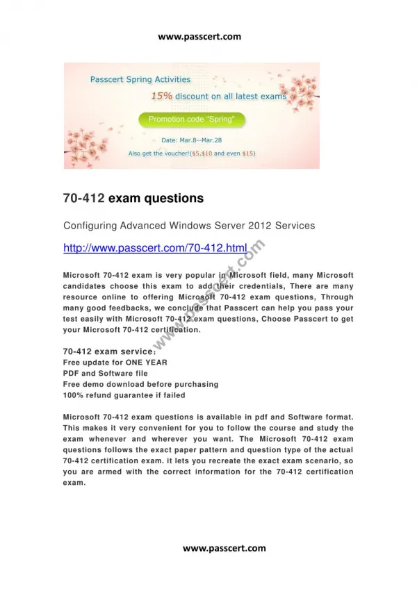 Microsoft 70-412 exam questions