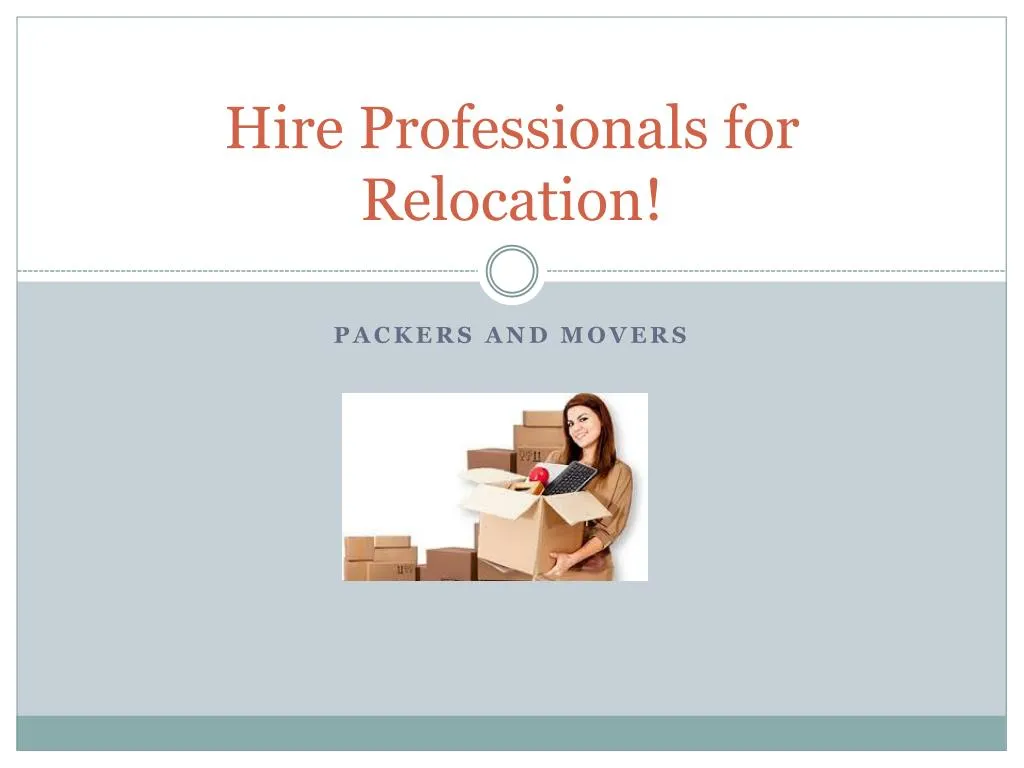 hire professionals for relocation
