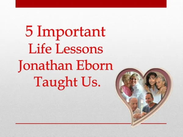 Jonathan Eborn Utah — 5 important life lessons