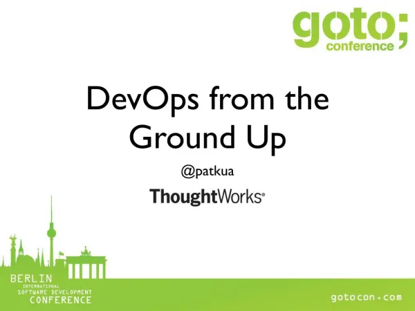 DevOps from the Ground Up
