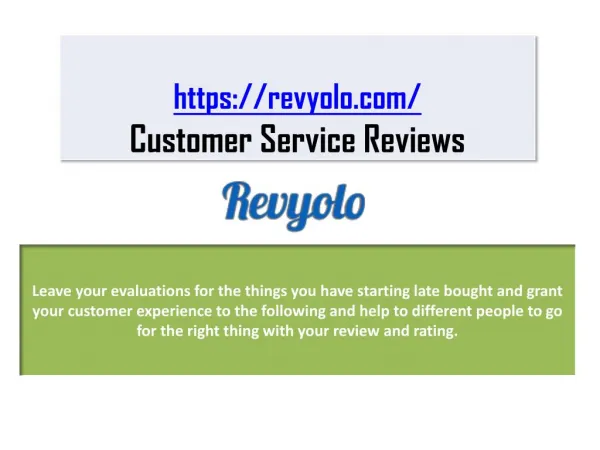 Customer Service Reviews