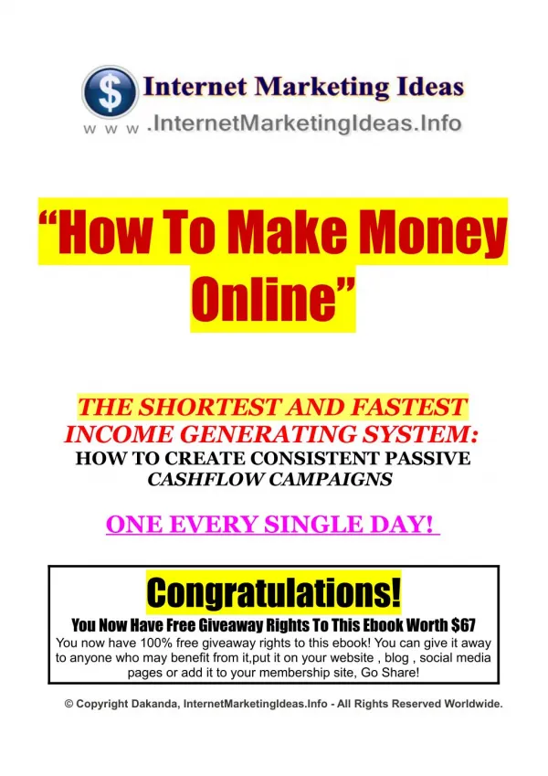 How To Make Money Online - The Quickest Way I'll Prove It To You!