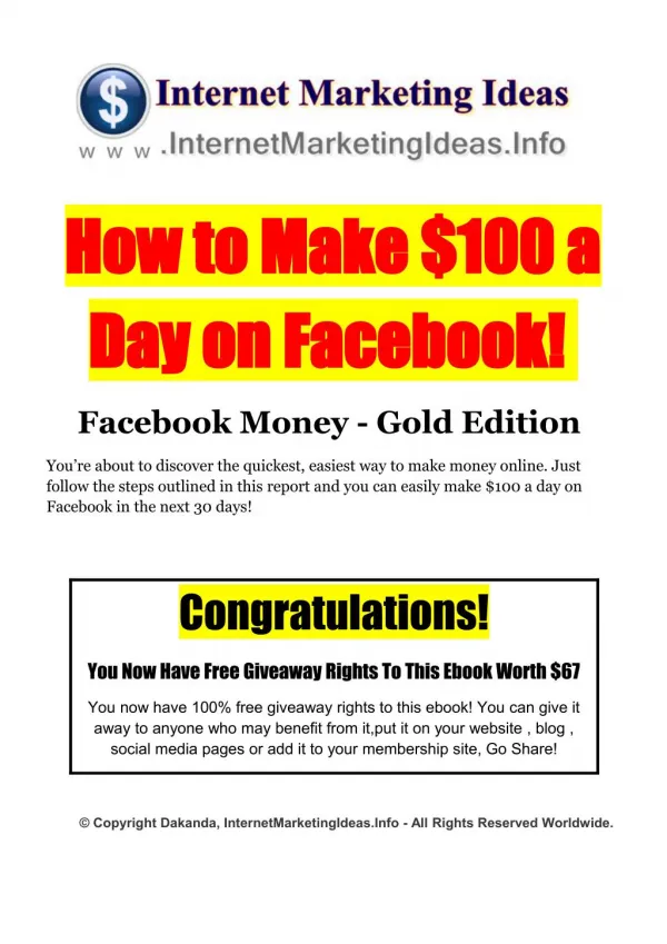 Ways To Make Money Online - A Fast And FUN Way To Make Money Online $100 every single day